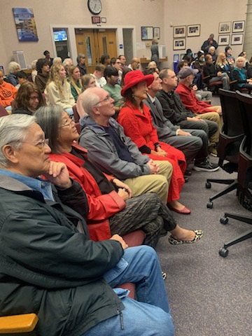 Volunteer at the welcome table