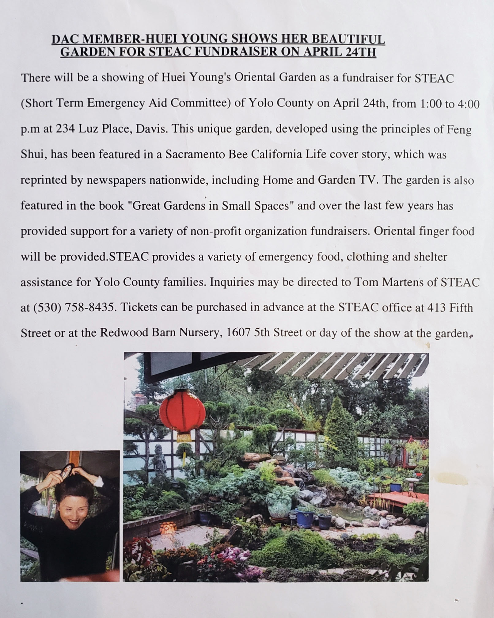 STEAC fundraiser flyer (2005)