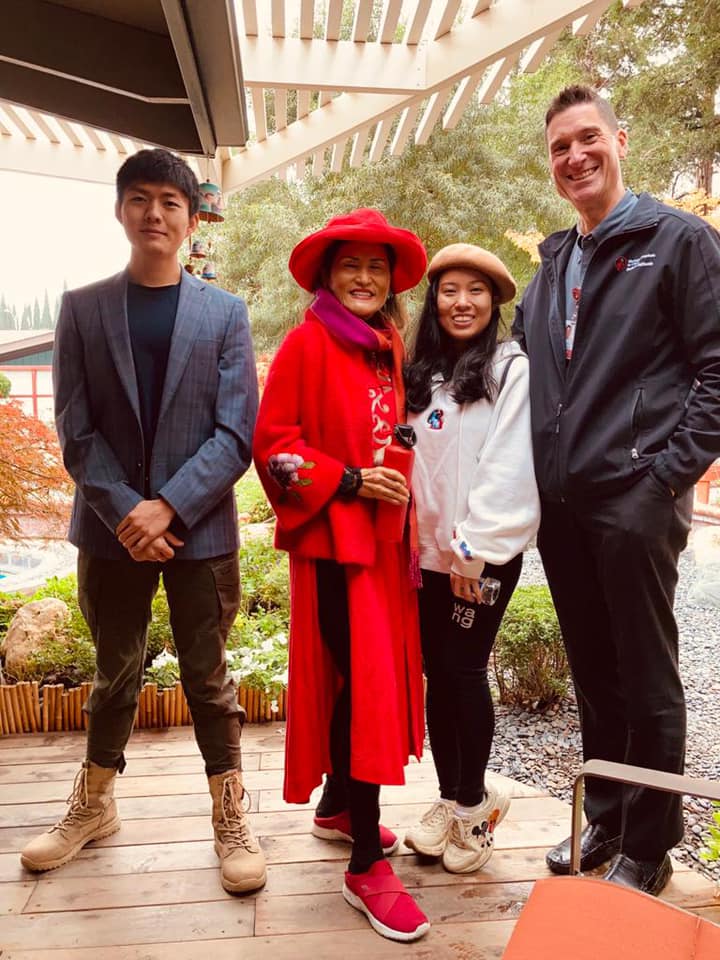 Guests and youth visitors with Huei and Shriners representative