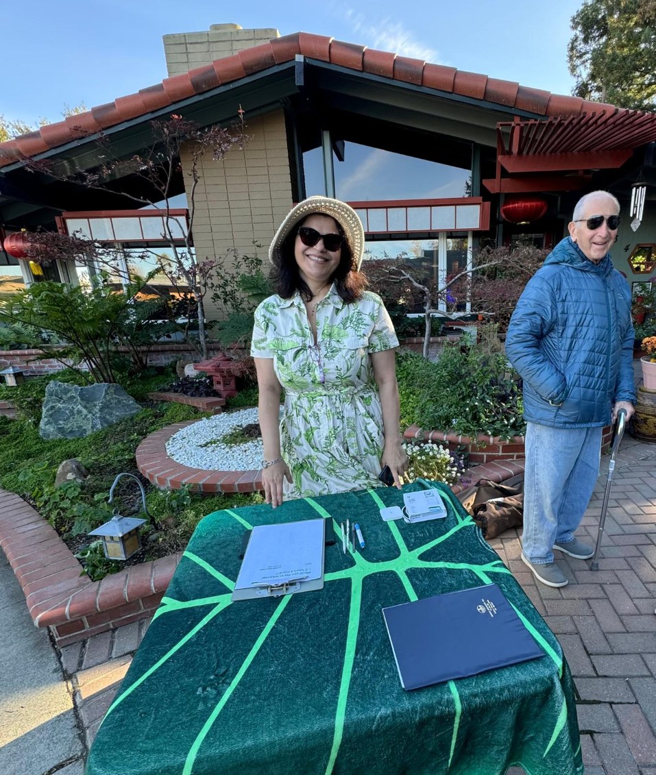 Check-in table at the event entrance