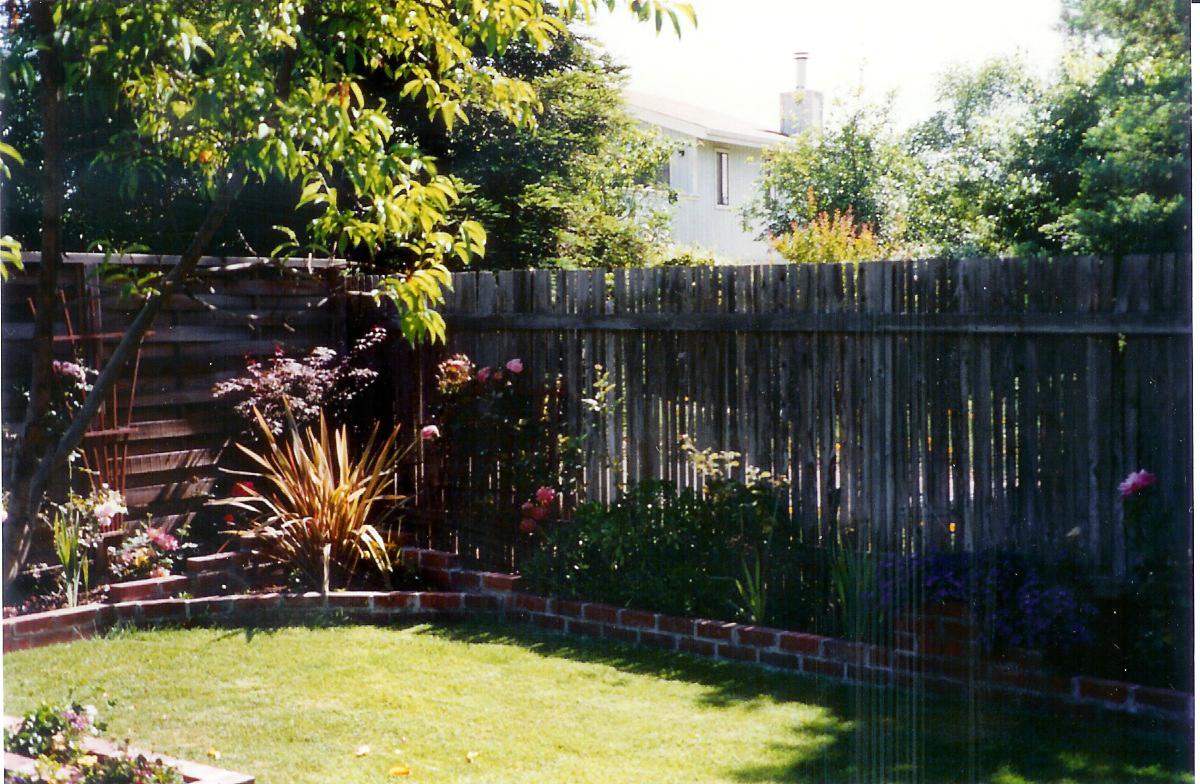 Southwest corner, bricks laid