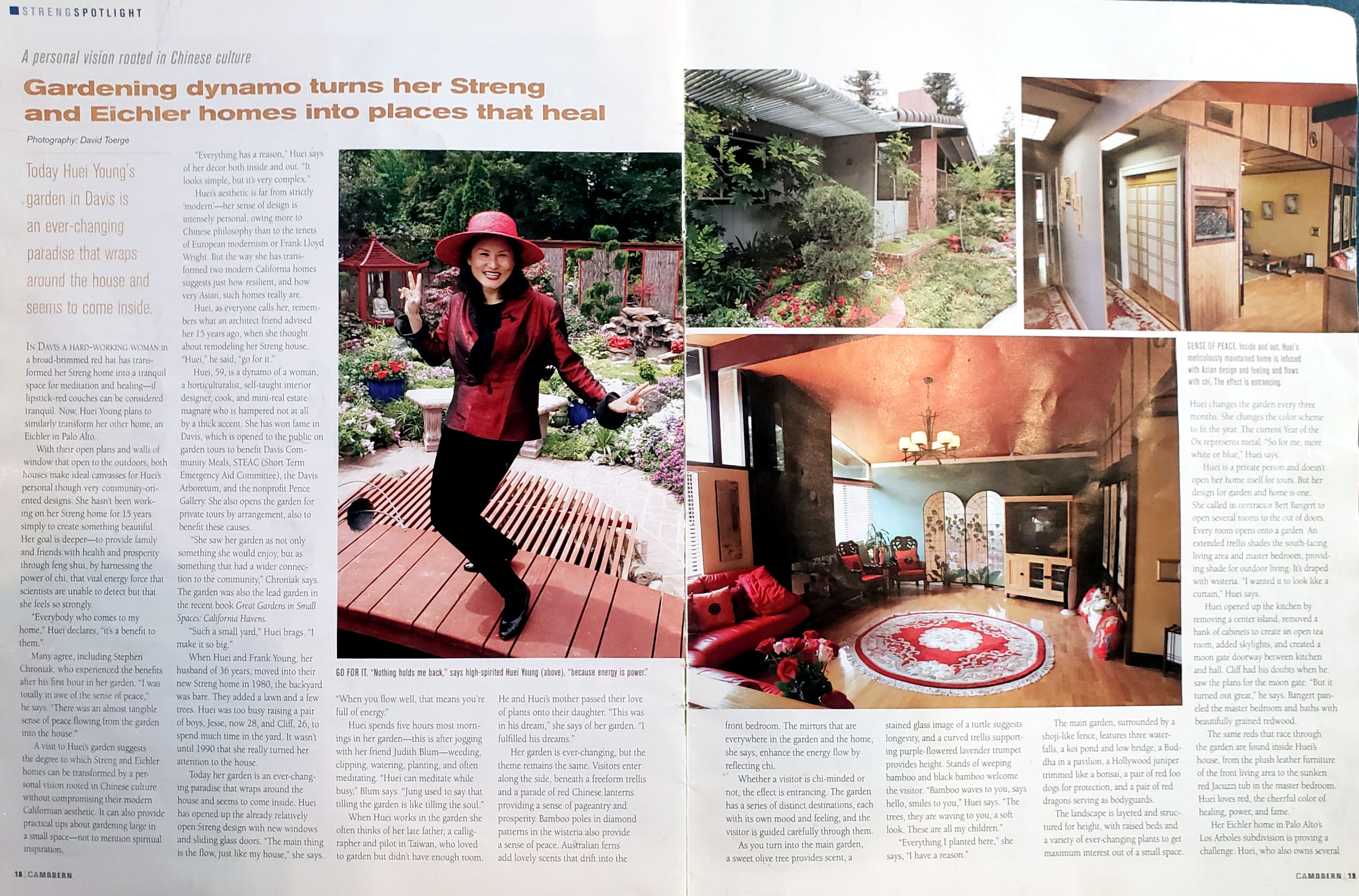 CA Modern profile page spread, left