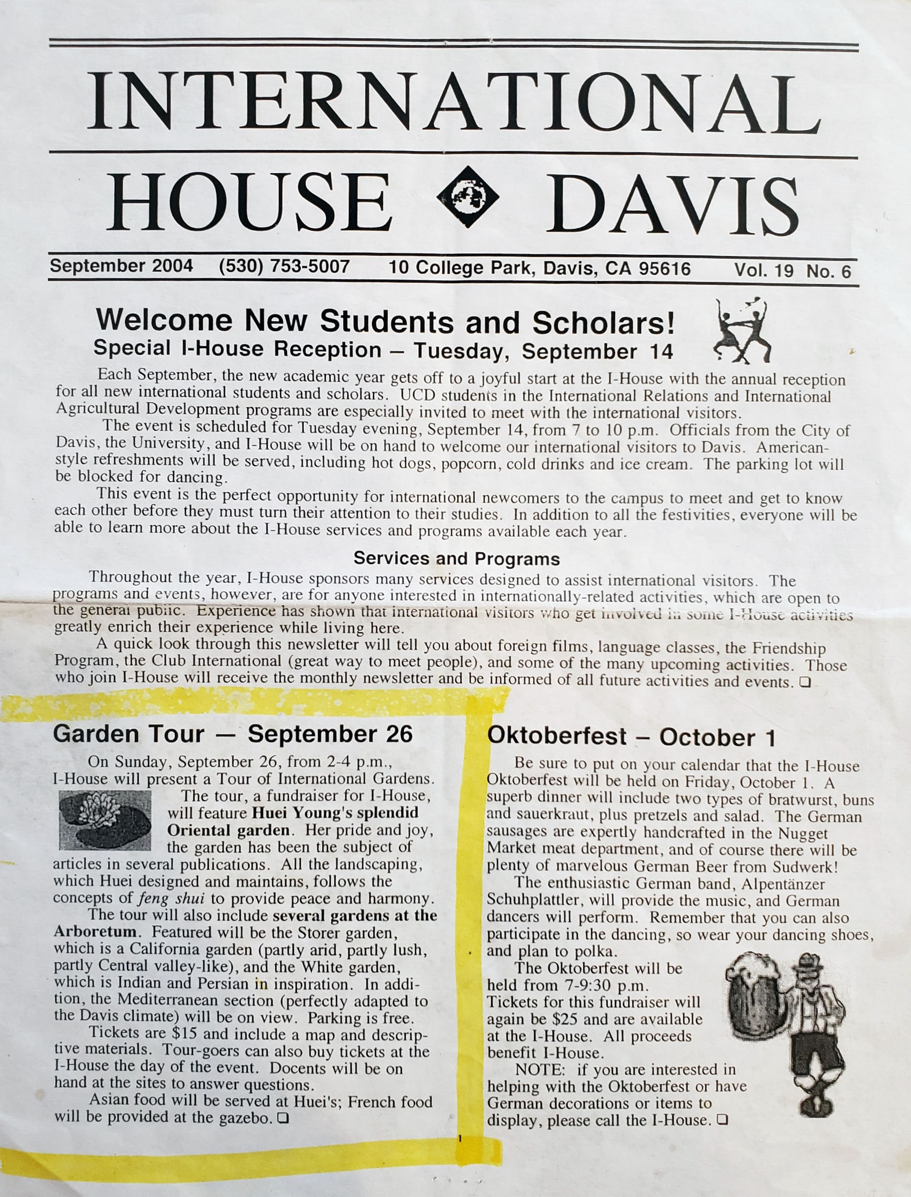 International House Davis newsletter: Garden Tour – September 26, 2004