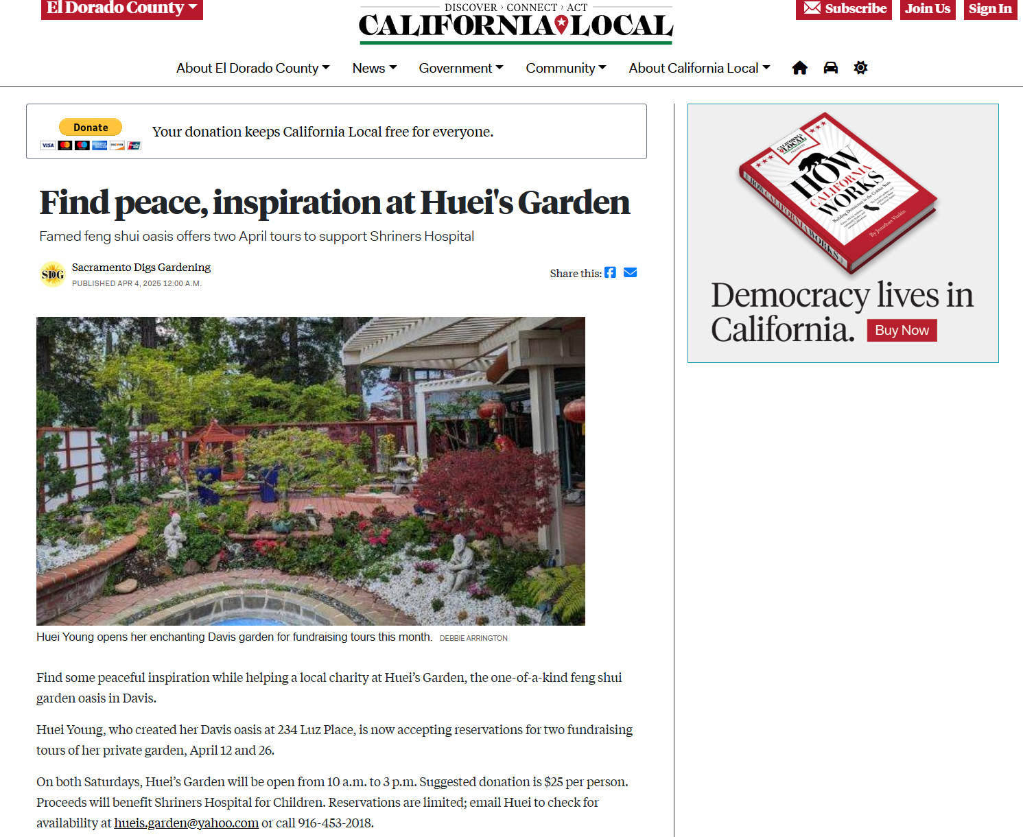 California Local article