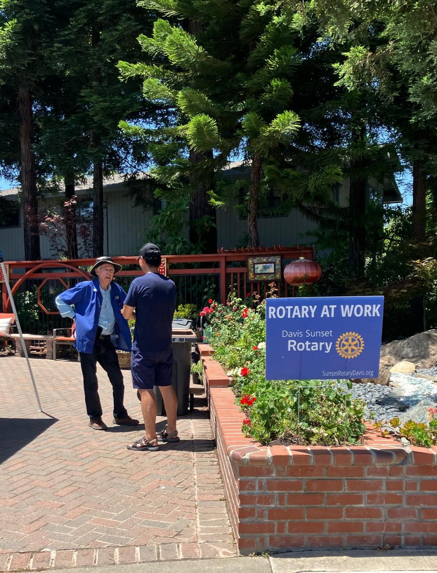 Rotary volunteers at work